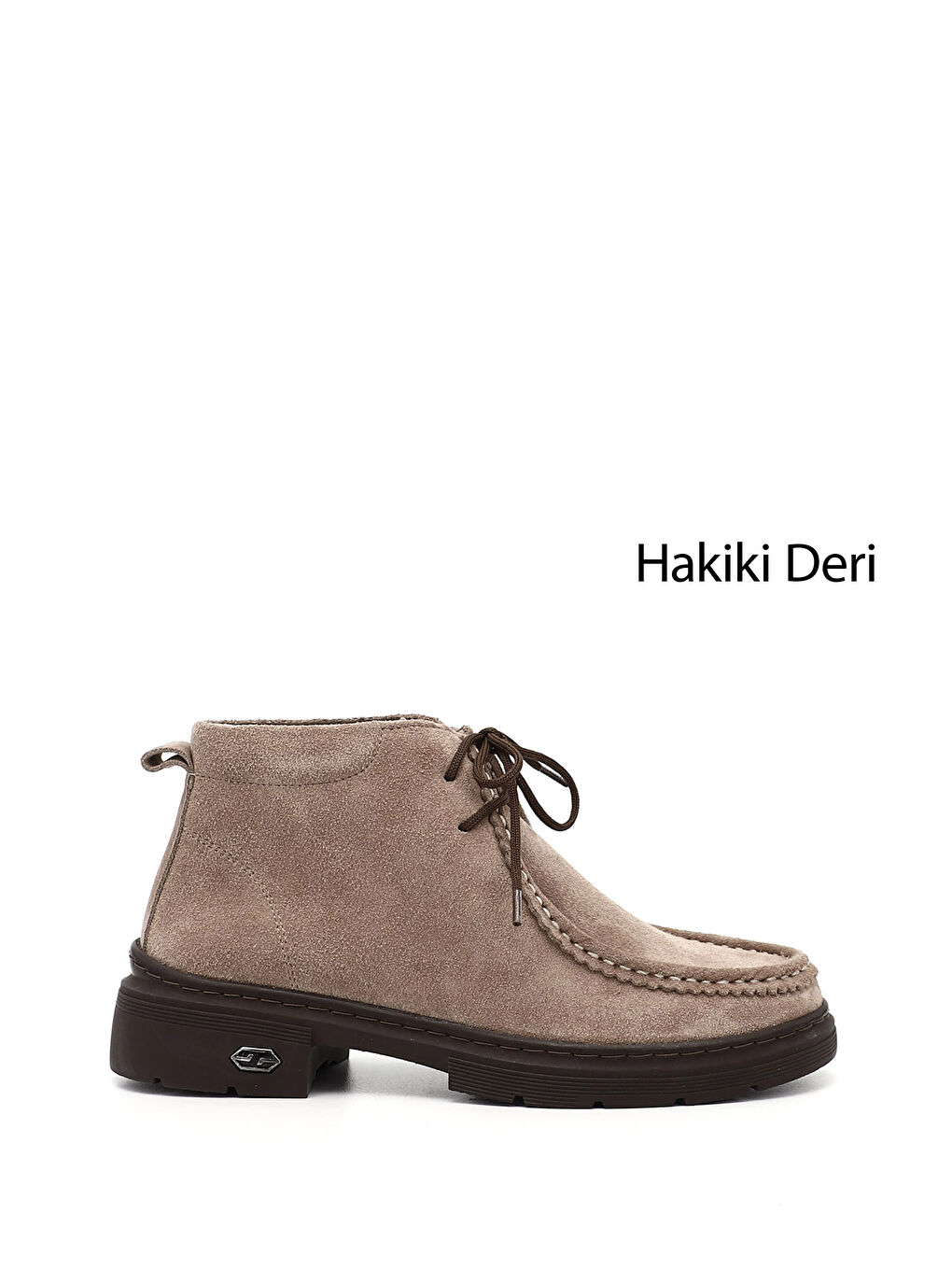 Kahverengi Kadın AÇIK VİZON Bağcıklı Hakiki Deri Comfort Bot