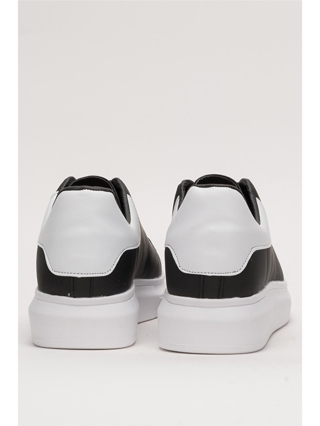 Unisex Yüksek Taban Günlük Spor Sneaker Ayakkabı Siyah-beyaz-7