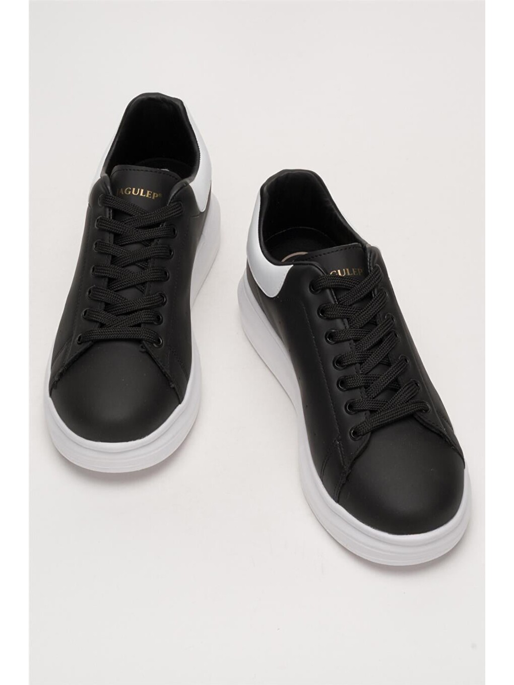 Unisex Yüksek Taban Günlük Spor Sneaker Ayakkabı Siyah-beyaz-9