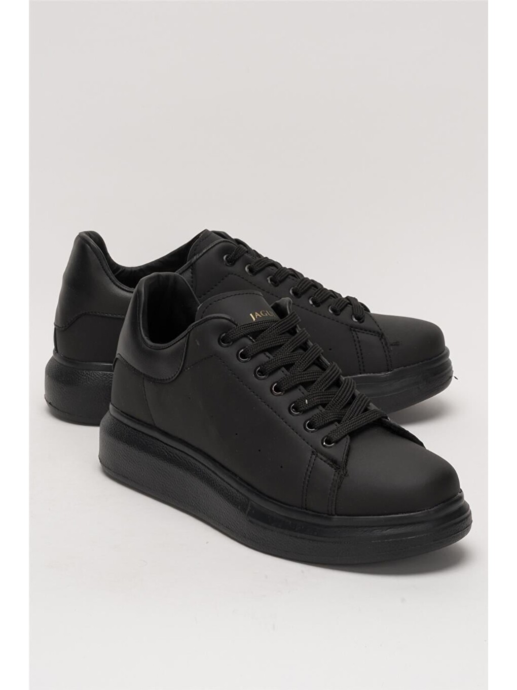 Unisex Yüksek Taban Günlük Spor Sneaker Ayakkabı Siyah-2