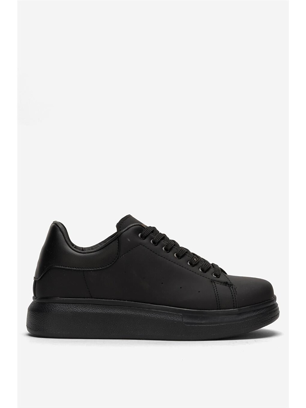 Unisex Yüksek Taban Günlük Spor Sneaker Ayakkabı Siyah-1