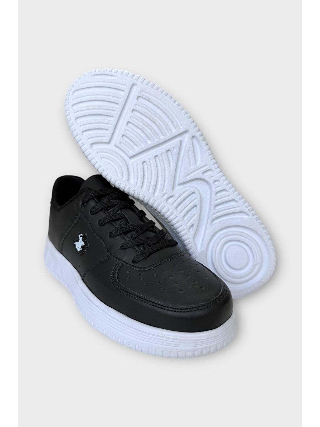Unisex Airforce Spor Sneaker Ayakkabı Siyah - Beyaz-7