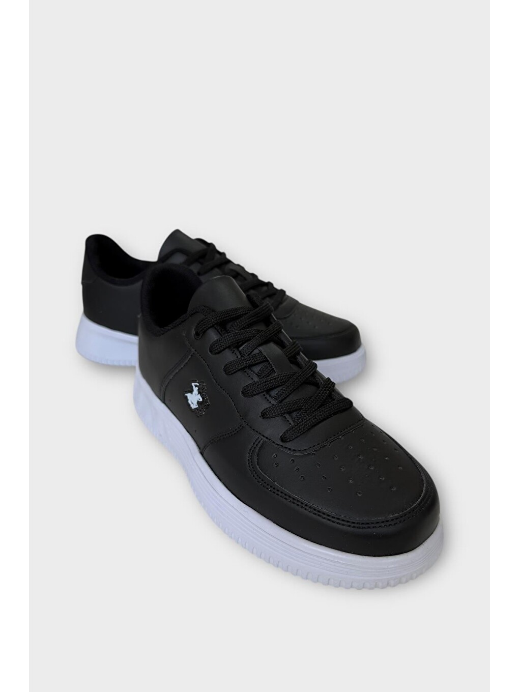 Unisex Airforce Spor Sneaker Ayakkabı Siyah - Beyaz-5