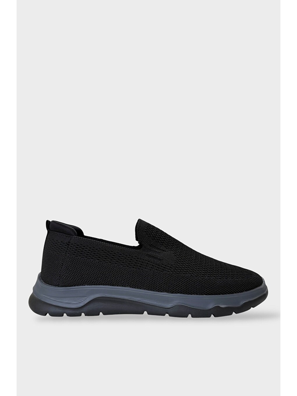 Erkek Nefes Alabilen Triko Sneaker Ayakkabı Siyah