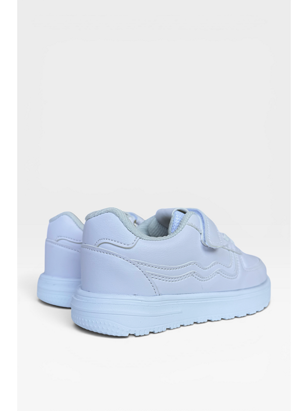 Anatomik Taban Cırtlı Rahat Hafif Sneaker Çocuk Spor Ayakkabı Beyaz-3