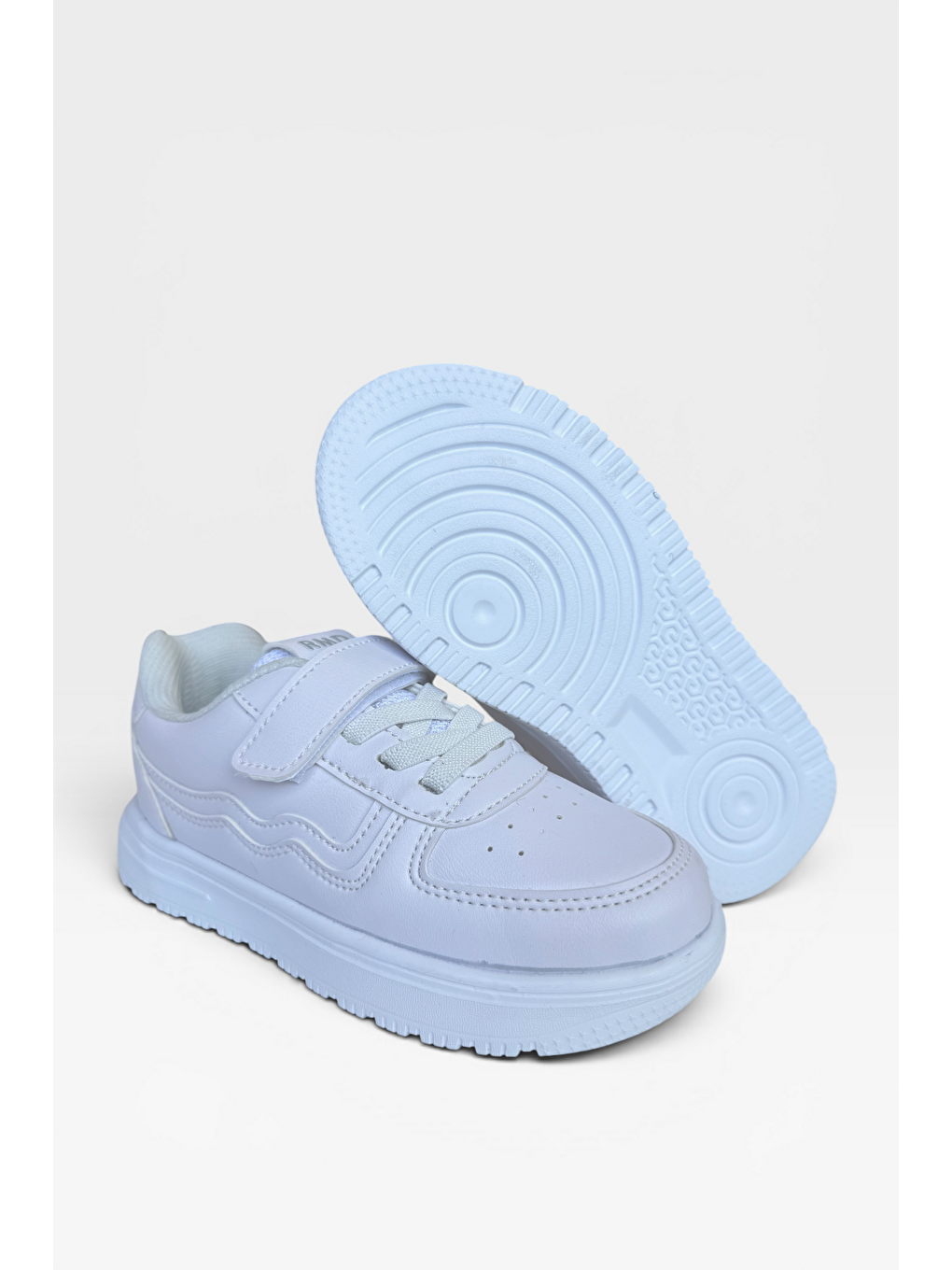 Anatomik Taban Cırtlı Rahat Hafif Sneaker Çocuk Spor Ayakkabı Beyaz-4