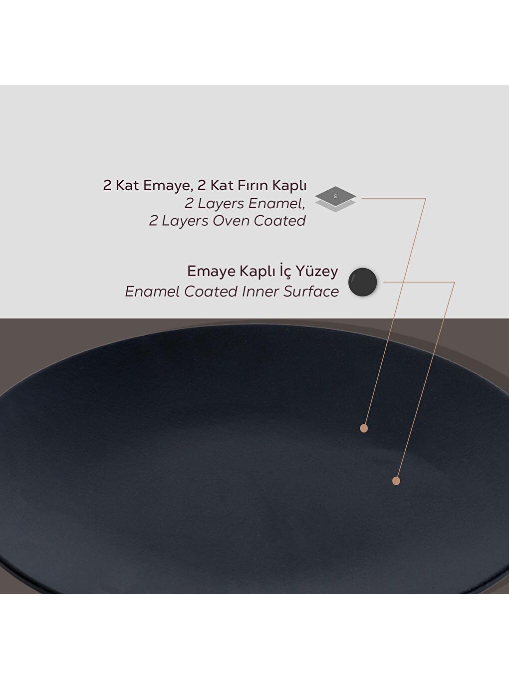 Siyah Yuvarlak Servis Tabağı Çap(Ø)21cm.-4