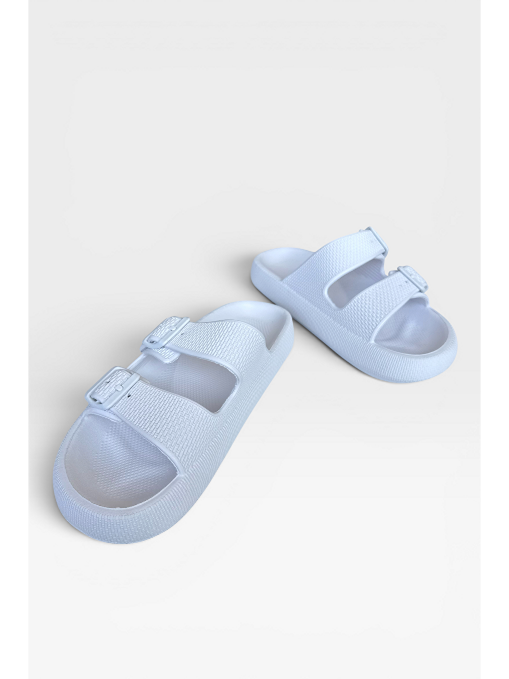 Unisex Çift Tokalı Medikal Hafif Eva Terlik Beyaz-4