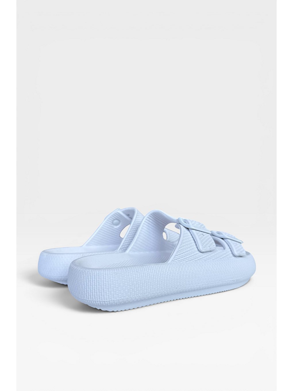 Unisex Çift Tokalı Medikal Hafif Eva Terlik Beyaz-6
