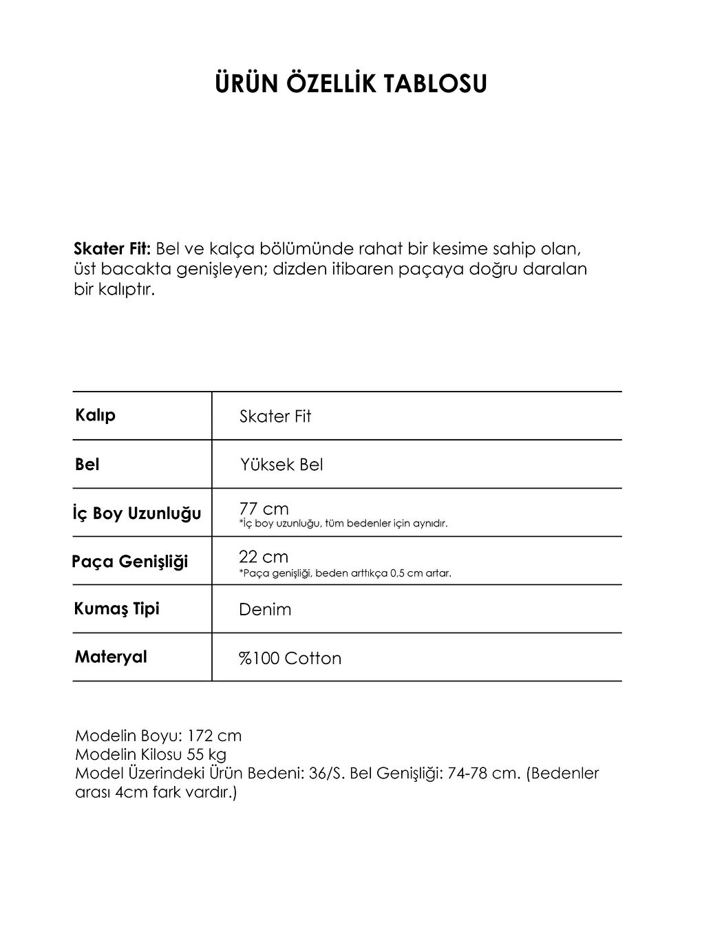 Mavi Kadın Tint Skater Fit Bol Kesim Denim Pantolon-3