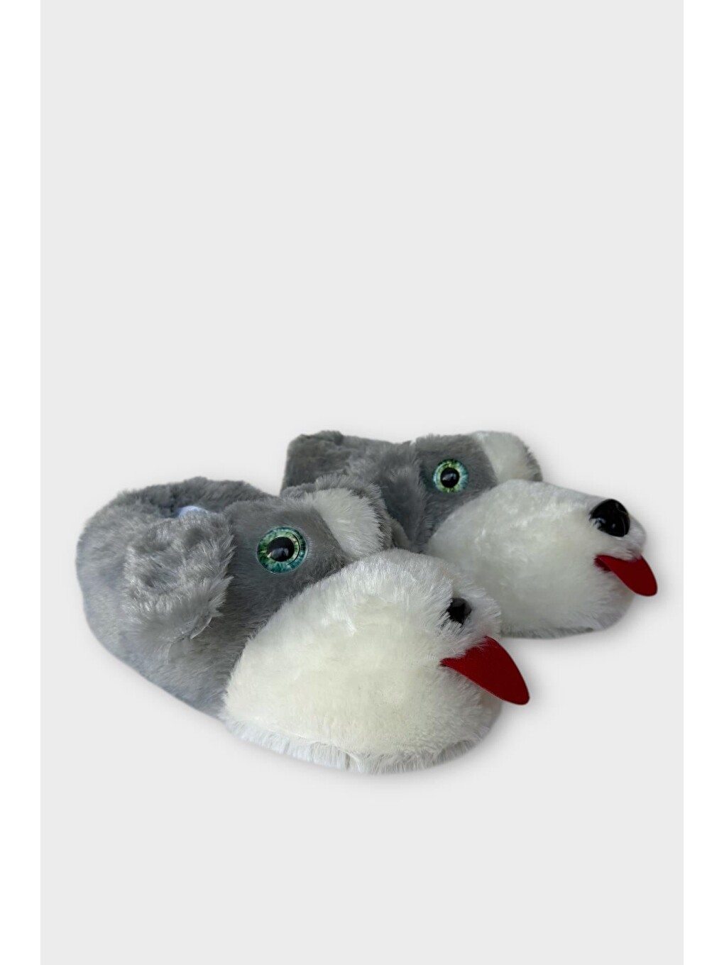 Unisex Cam Gözlü Kışlık Sıcak Tutan Panduf Gri-6
