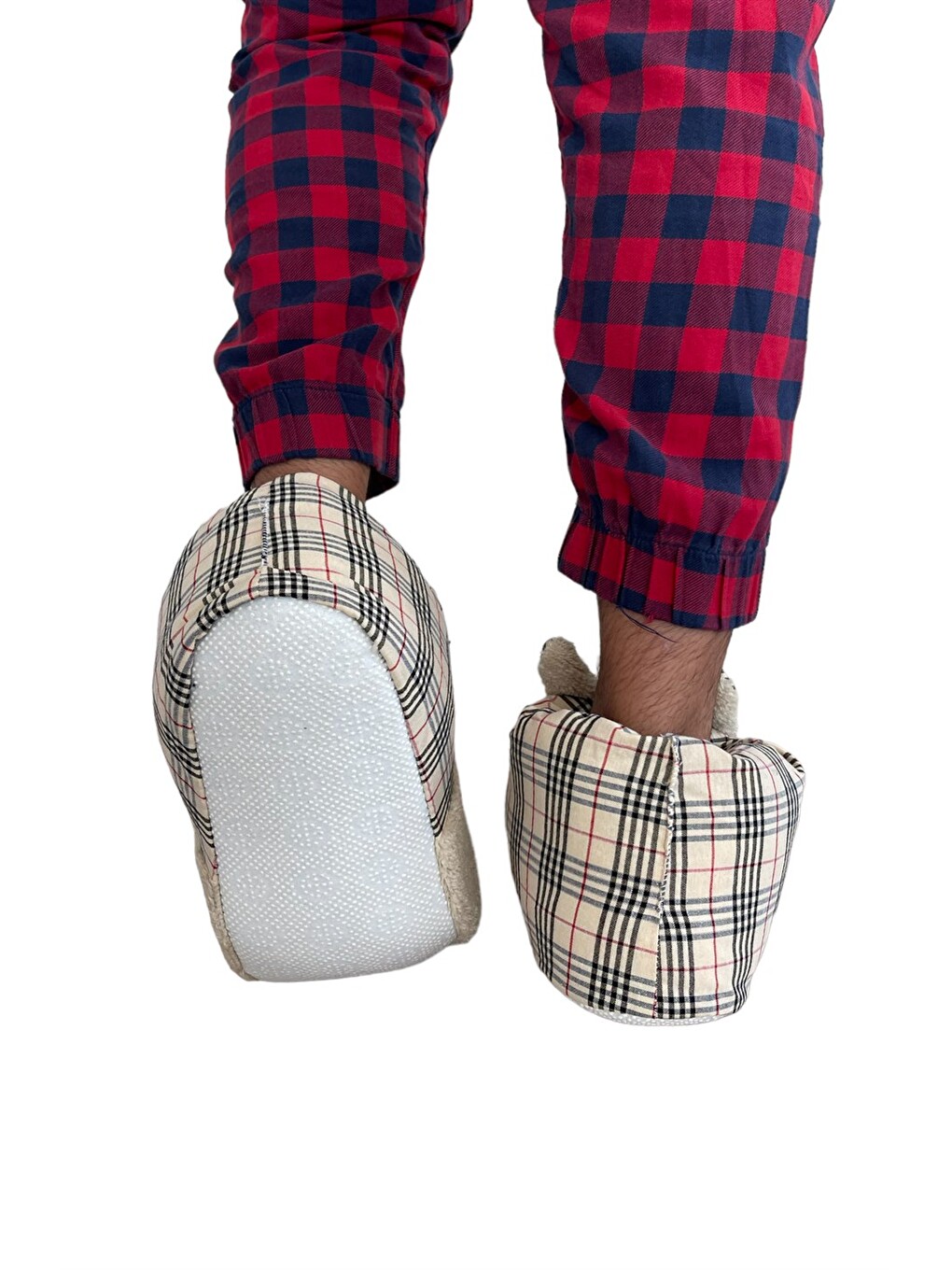 Unisex Panduf Ses Yapmayan Ev Patiği Bej-10
