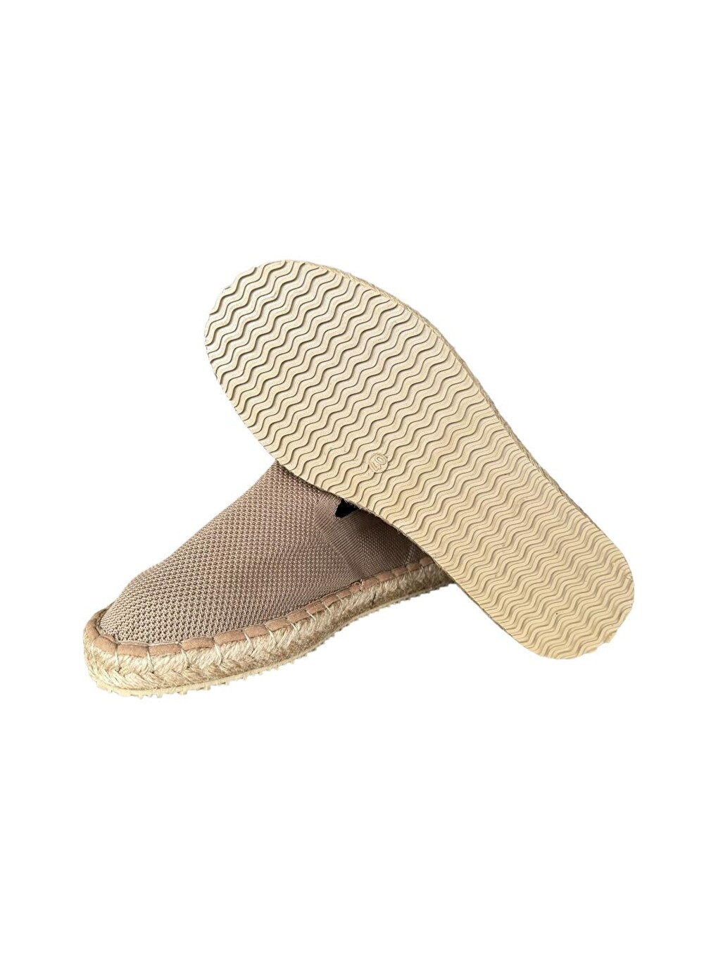 Bej Unisex El Yapımı Triko Espadril Kum-2