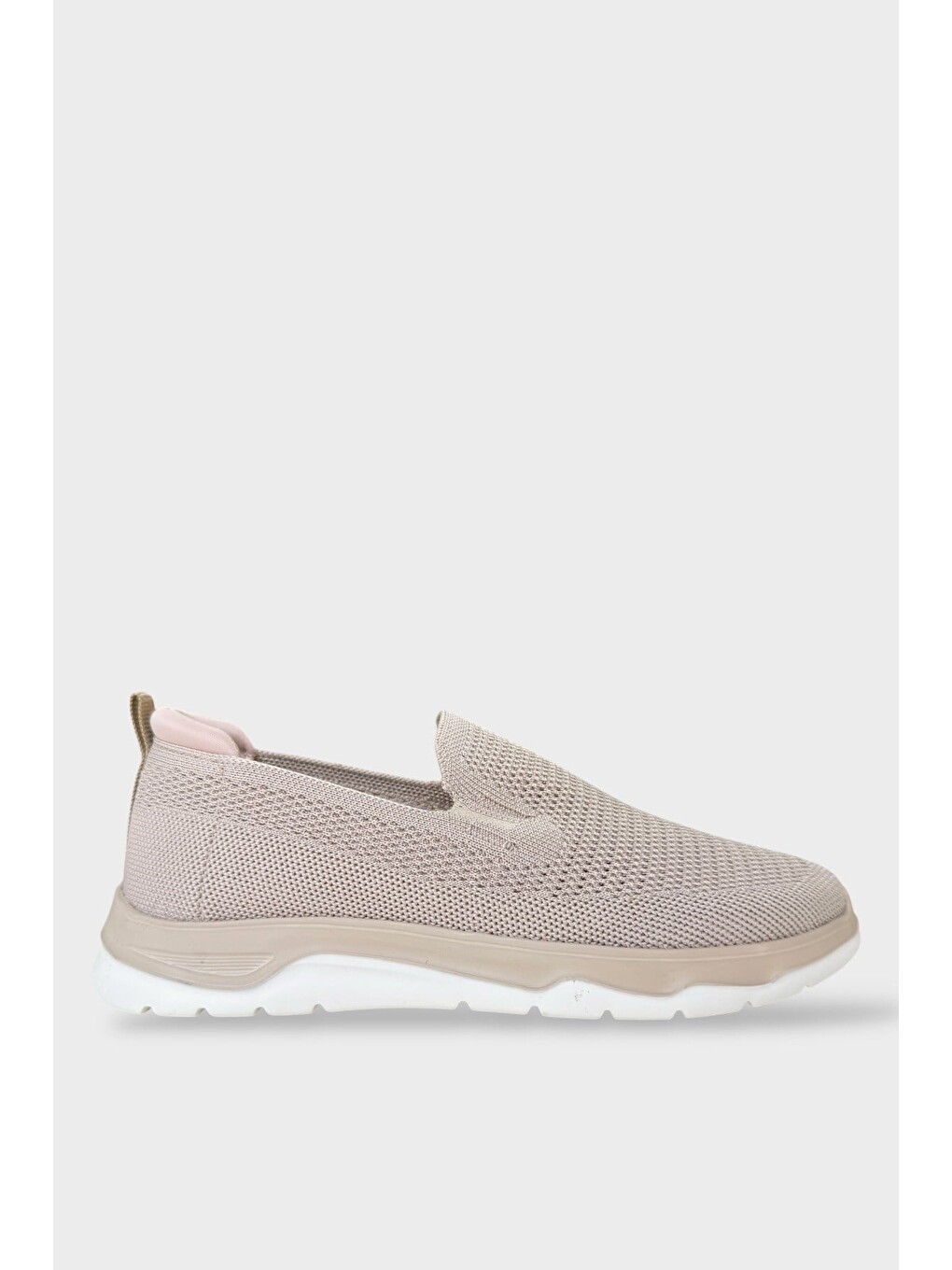 Erkek Nefes Alabilen Triko Sneaker Ayakkabı Bej