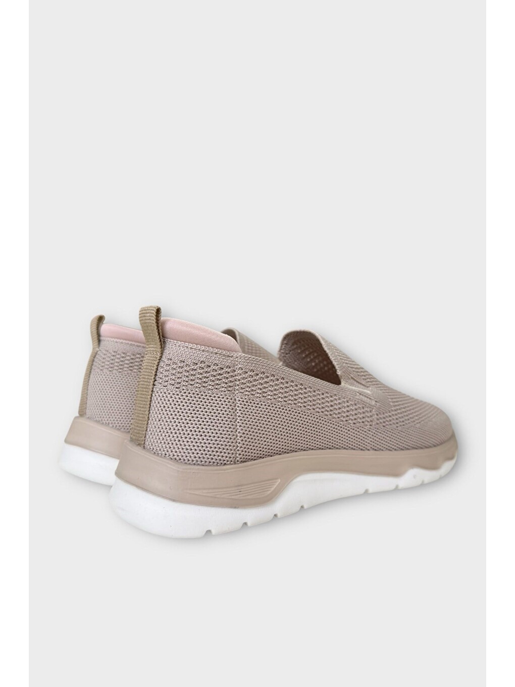 Erkek Nefes Alabilen Triko Sneaker Ayakkabı Bej-8
