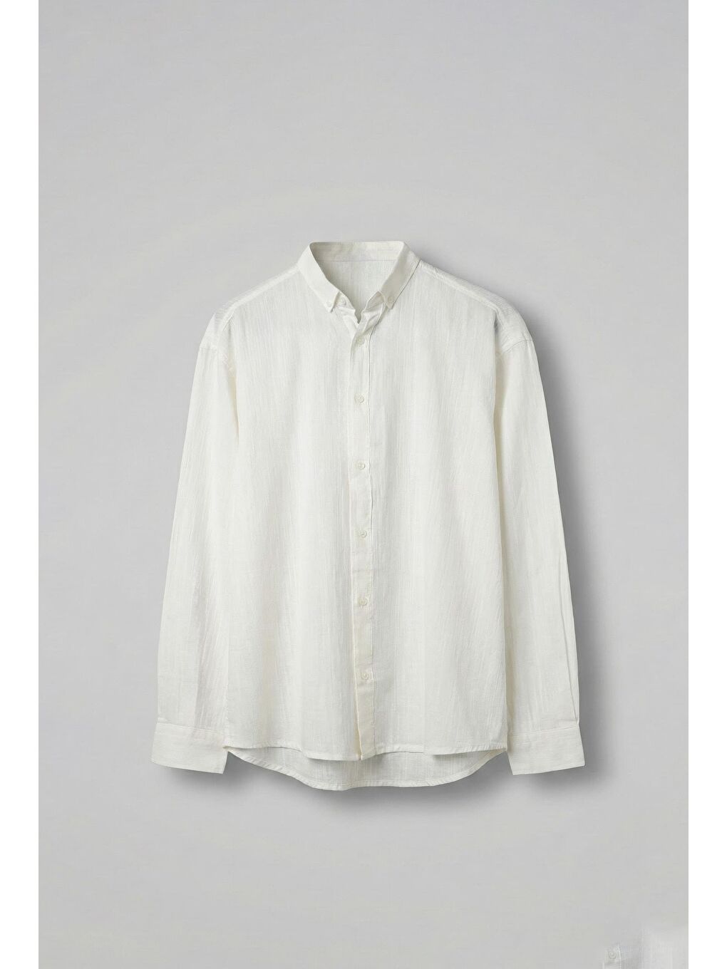 Erkek Relax Fit Rahat Kesim İnce %100 Pamuk Gömlek Beyaz