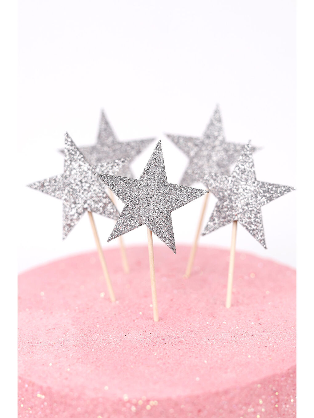 Gri Gümüş Simli 10'lu Yıldız Kürdan Set-1