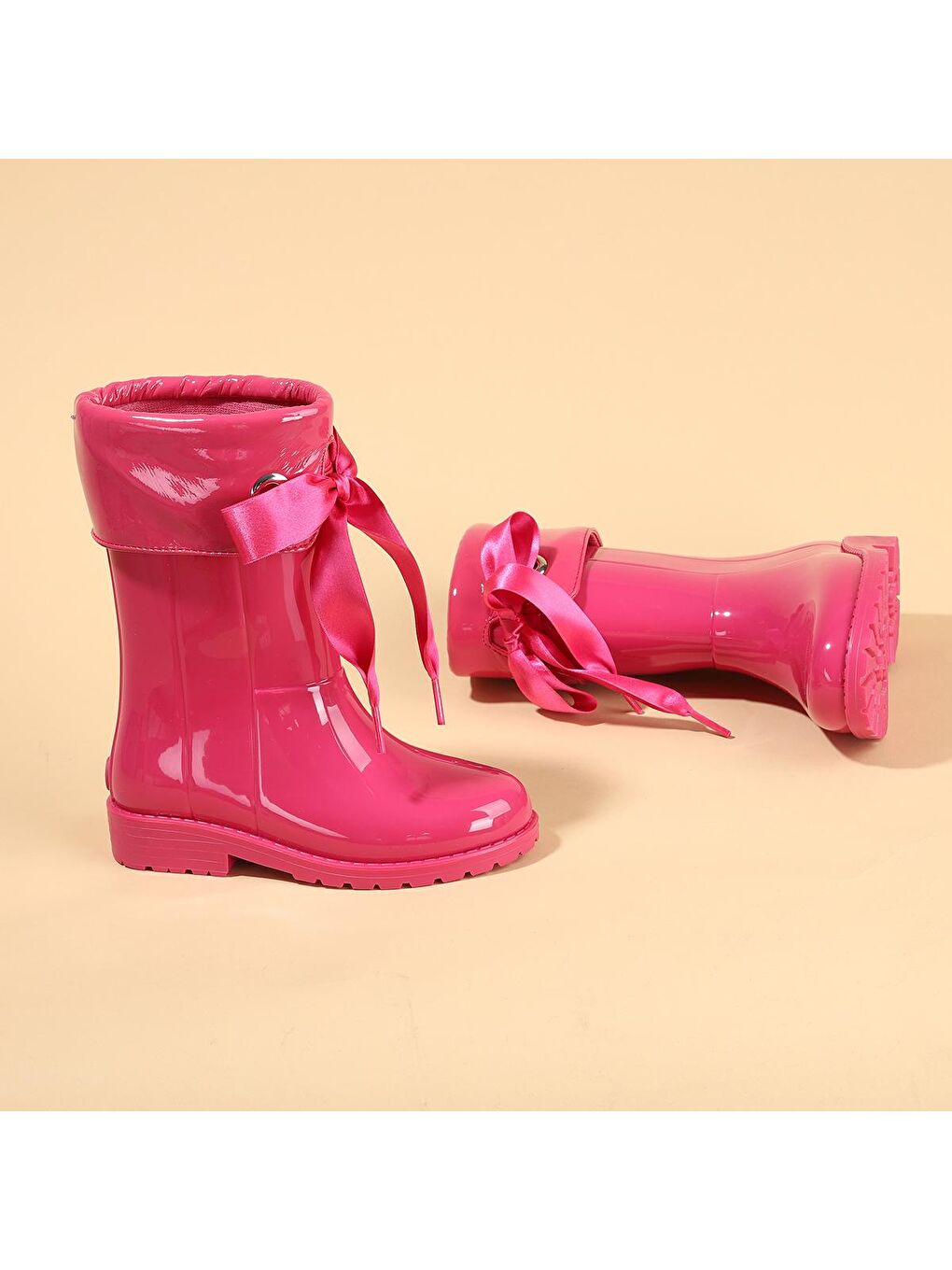 Fuşya Campera Charol Kız Çocuk Kar Çizmesi W10114