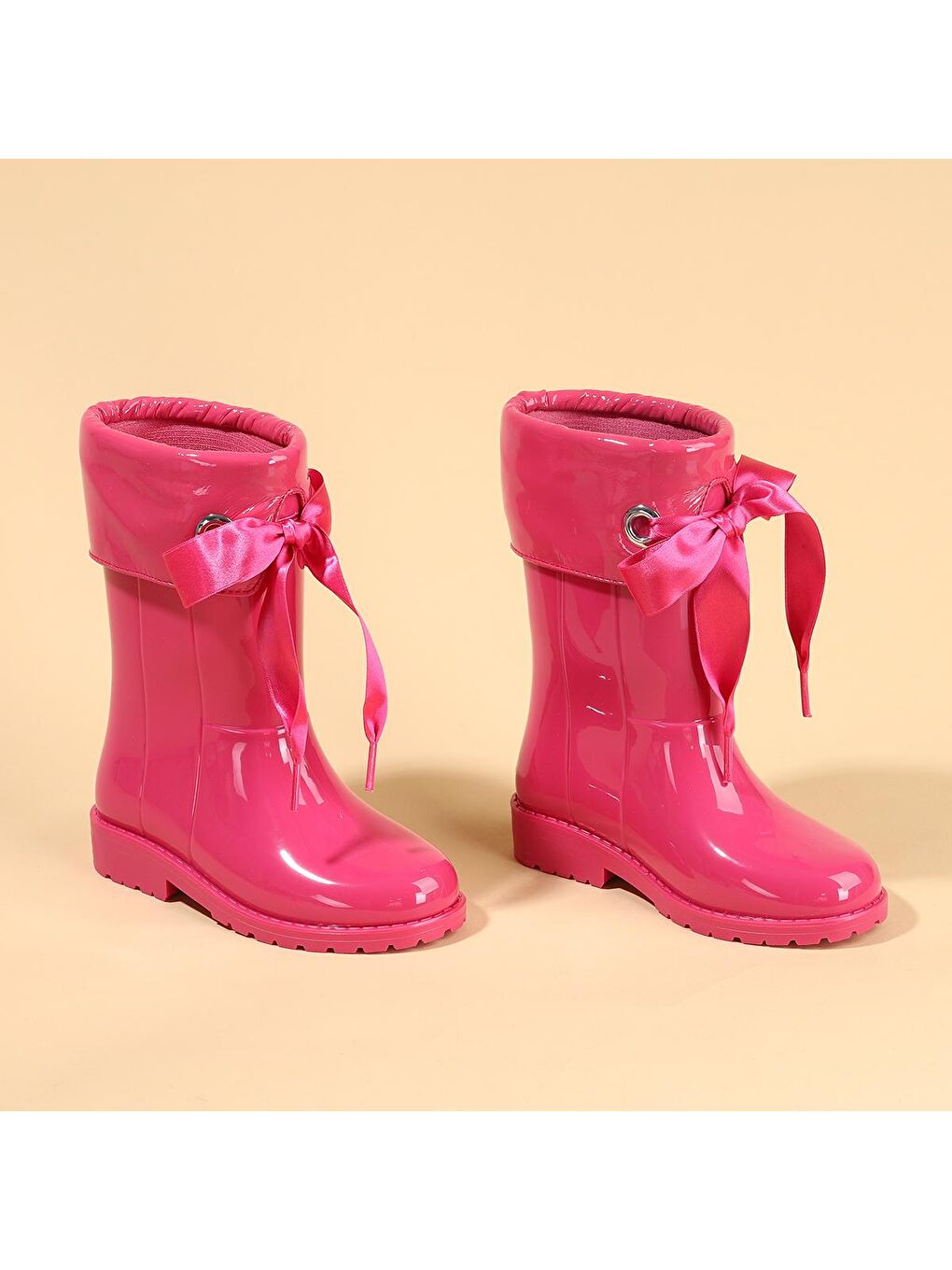 Fuşya Campera Charol Kız Çocuk Kar Çizmesi W10114-2