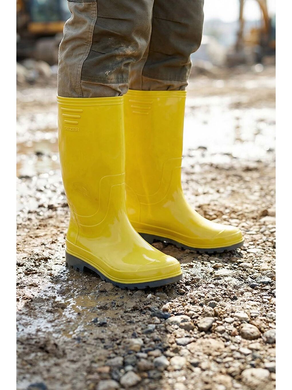 Sarı Kışlık Erkek Uzun Çizme