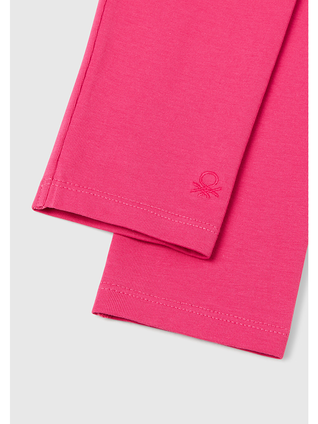 Kız Çocuk Pembe Benetton Logolu Uzun Tayt-2