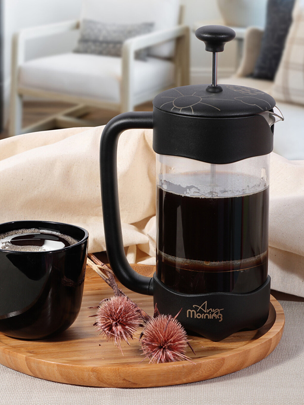 Siyah Fy92 Kahve Ve Bitki Çayı İçin french Press 350 Ml-4