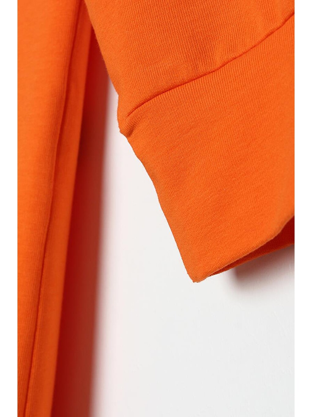 Turuncu Kapüşonlu Fermuarlı Sweat-3