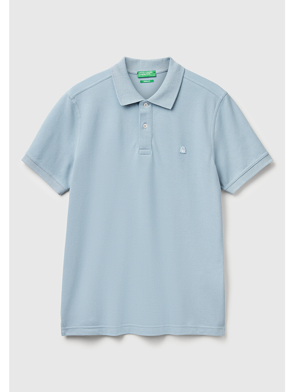 Erkek Mavi Regular Fit Kısa Kollu Polo Tişört-1
