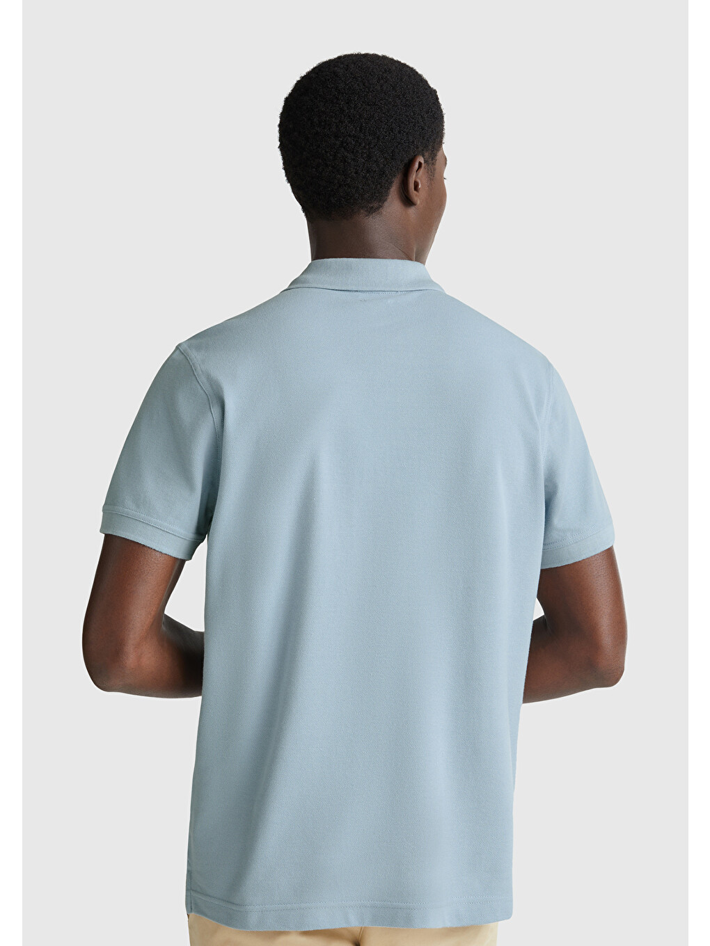 Erkek Mavi Regular Fit Kısa Kollu Polo Tişört-2