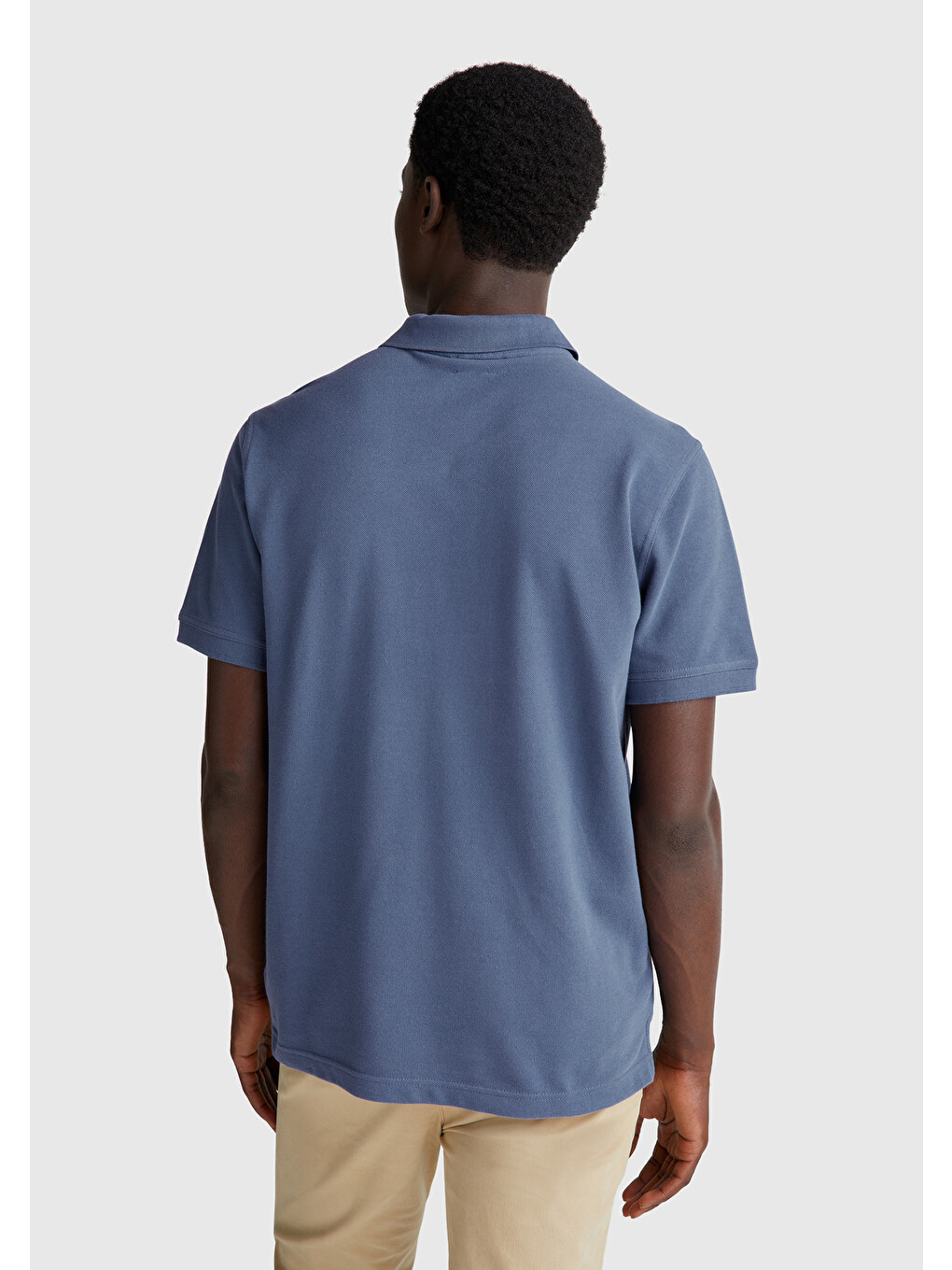 Turkuaz Erkek Havacı Mavi Regular Fit Kısa Kollu Polo Tişört-2