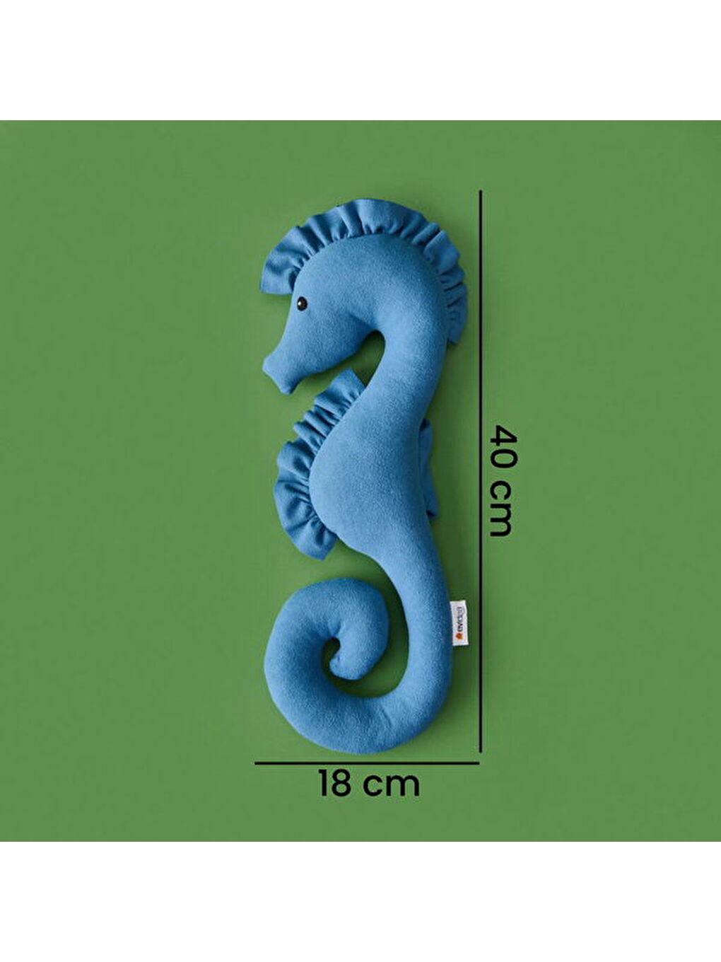 Soft Denizatı Figürlü Yastık - Mavi - 18x40 cm-5