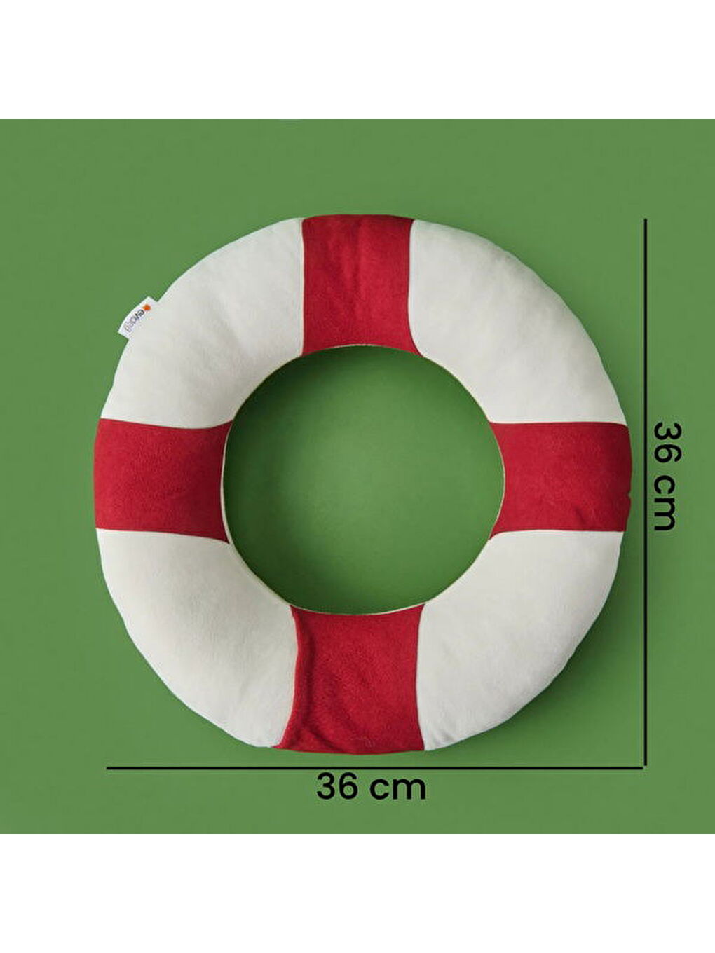 Soft Can Simidi Figürlü Yastık - Beyaz - 36x36 cm-5