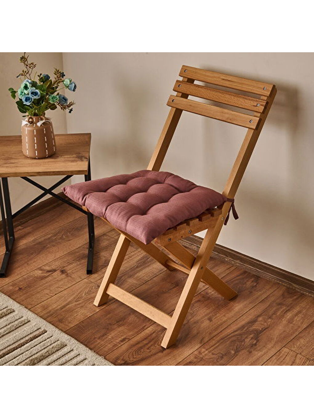 Pembe Soft Traum Sandalye Minderi - Gülkurusu - 40x40 cm-4