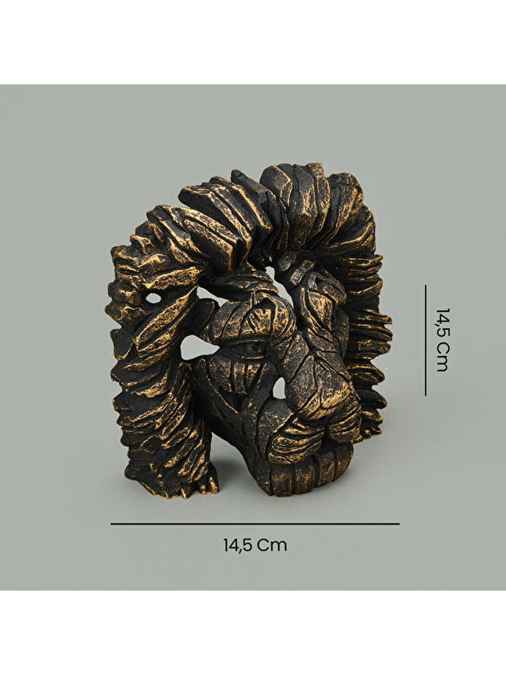 Sarı Deco Leone Dekor - Gold / Siyah - 14,5 cm-3