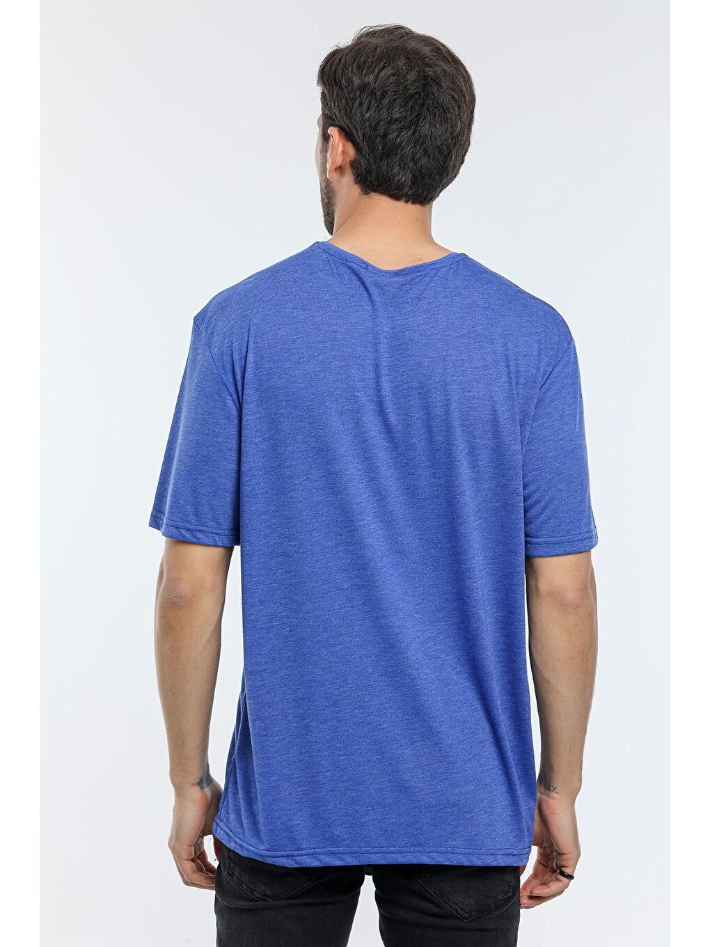 Mavi Bisiklet Yaka Oversize Fit Erkek Tişört SPR21Y30-3