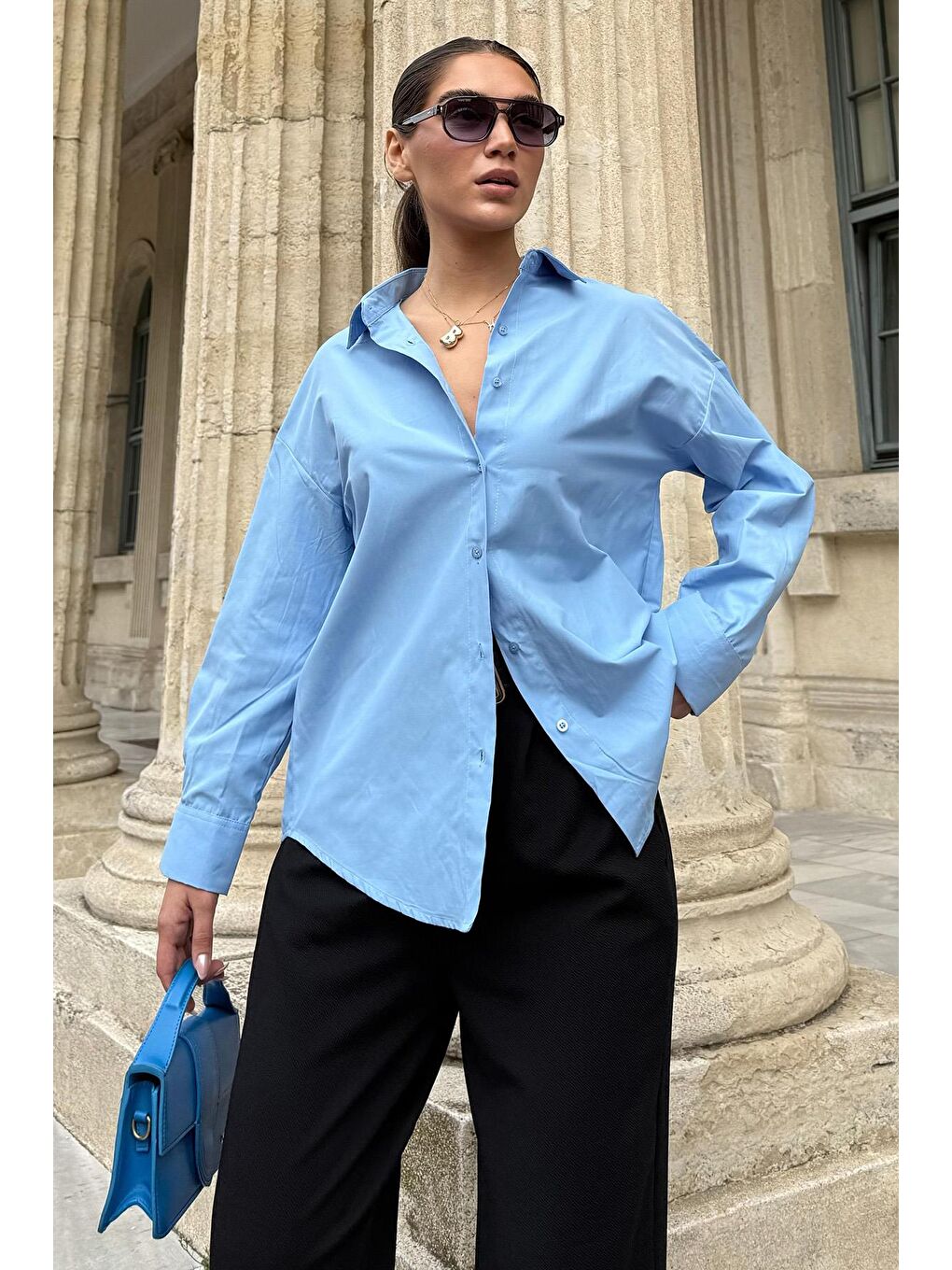 Mavi Basic Kadın Gömlek Mg2355