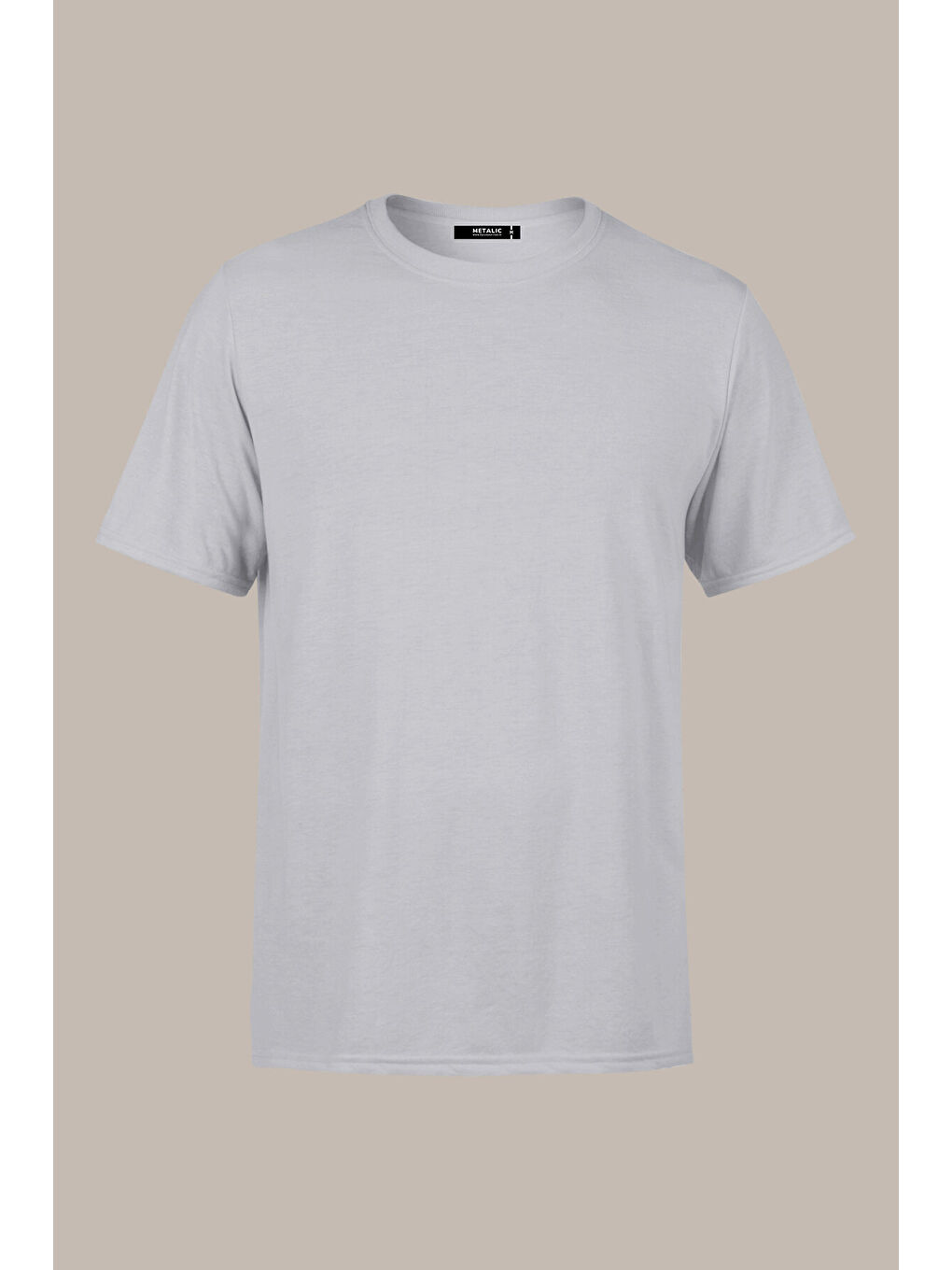 Gri Erkek Çok Renkli %100 Pamuk TişörtRegular Fit Rahat Kesim Bisiklet Yaka Basic %100 Pamuk Tişört