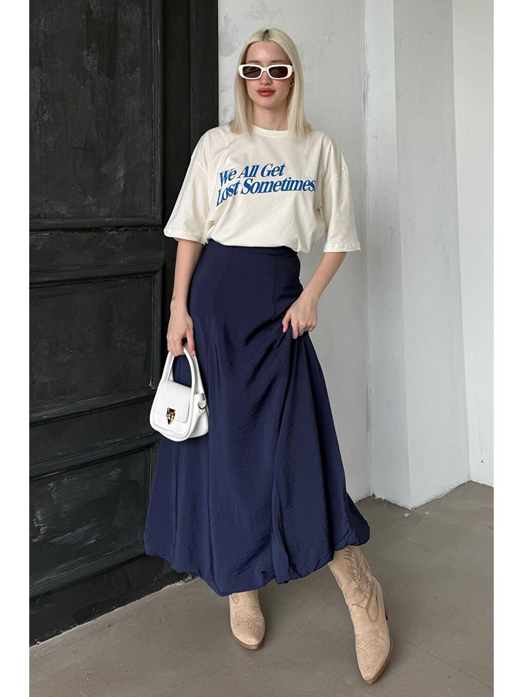 Lacivert Balon Etek Mg2319-1