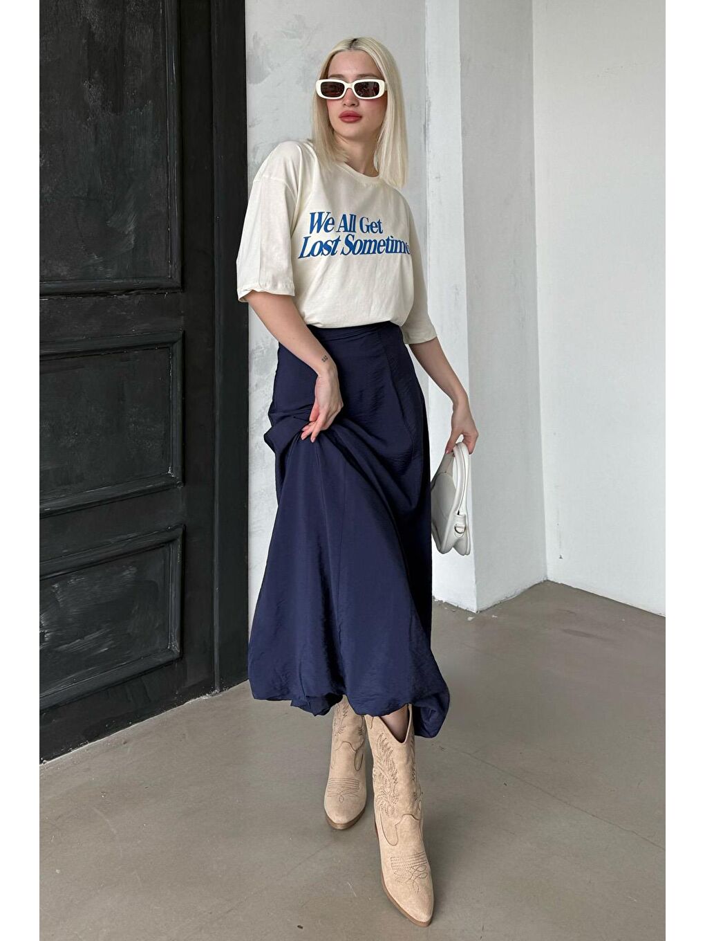 Lacivert Balon Etek Mg2319-3