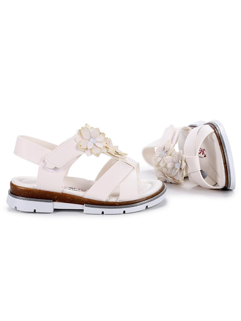 Beyaz Kız Çocuk Sandalet Şb 2836-42
