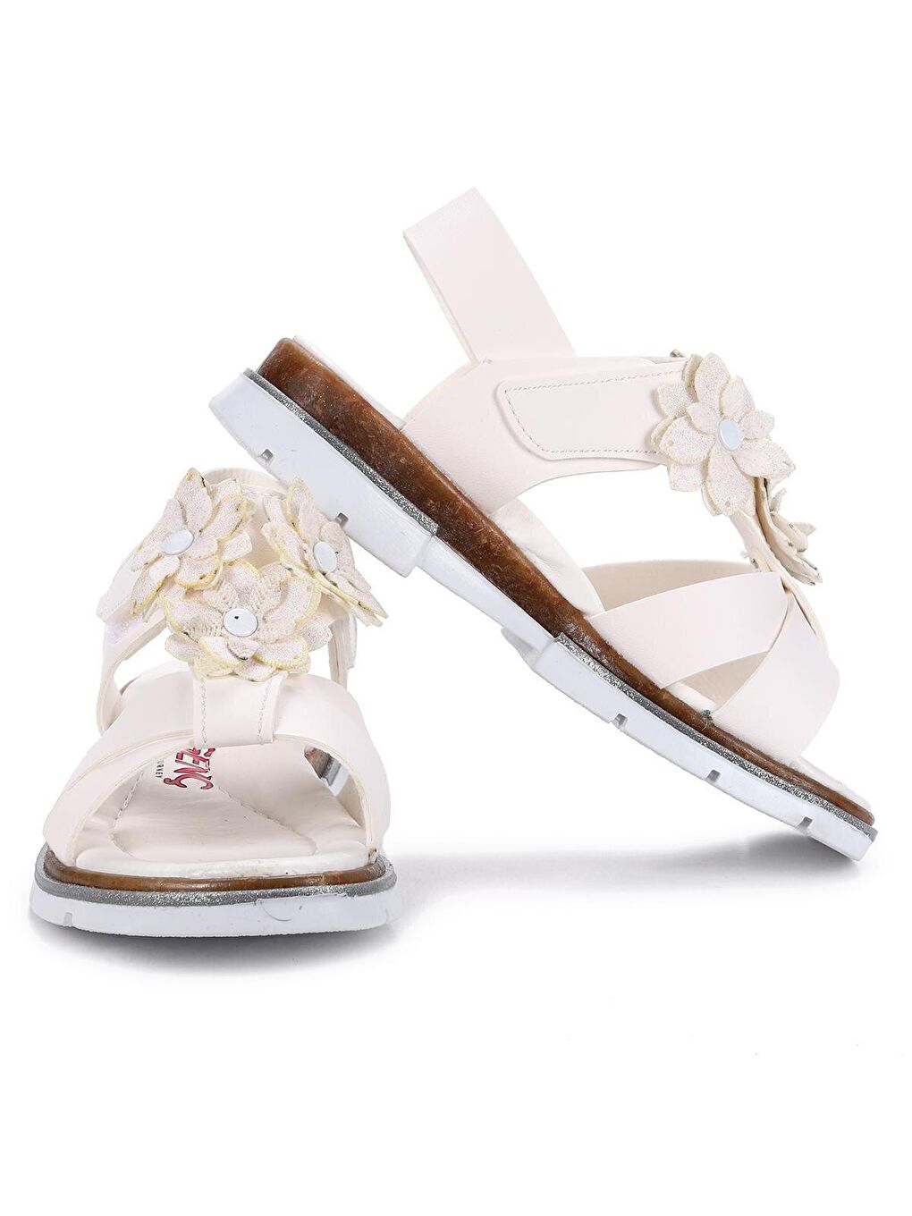 Beyaz Kız Çocuk Sandalet Şb 2836-42-1