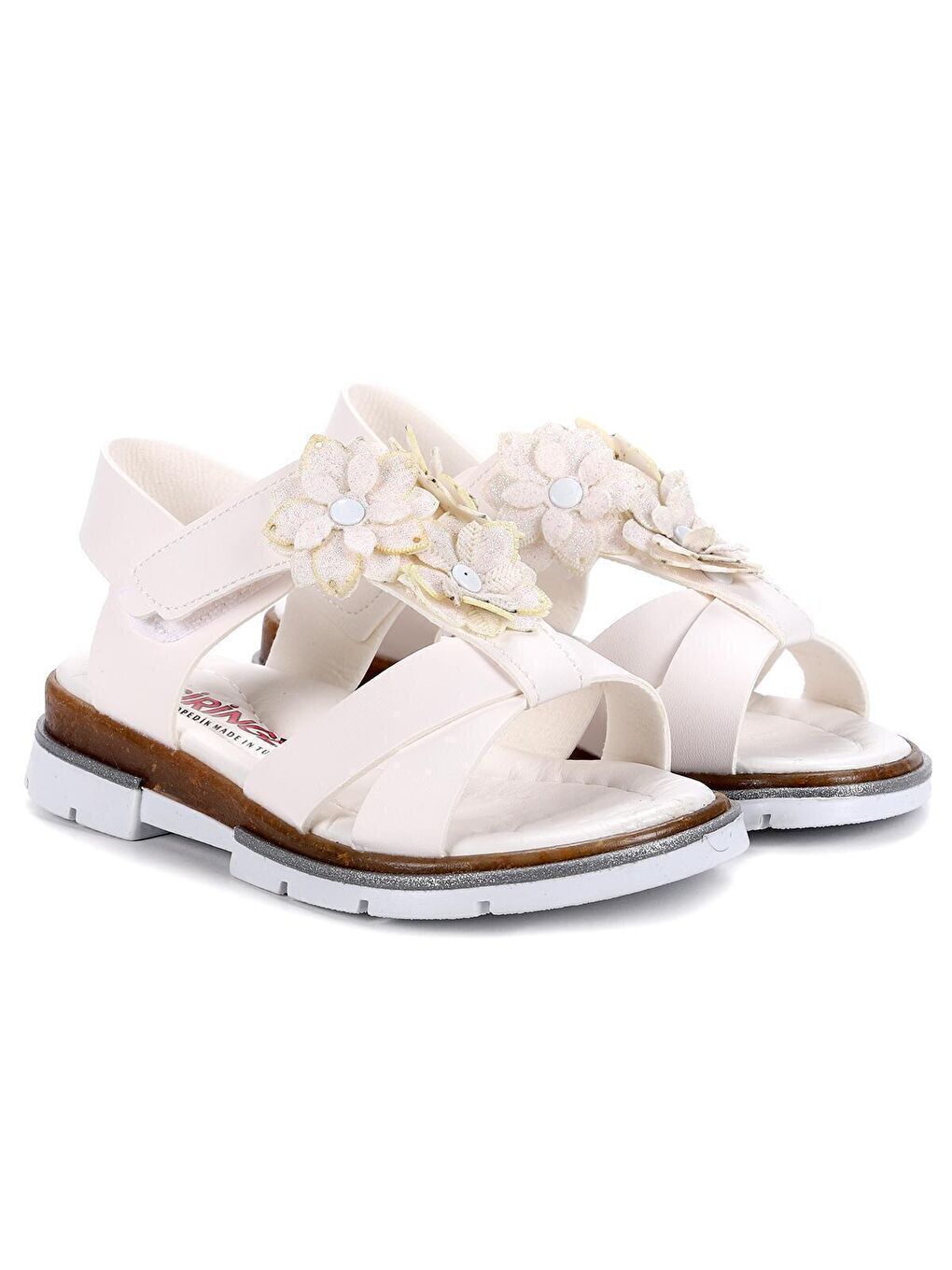 Beyaz Kız Çocuk Sandalet Şb 2836-42-4
