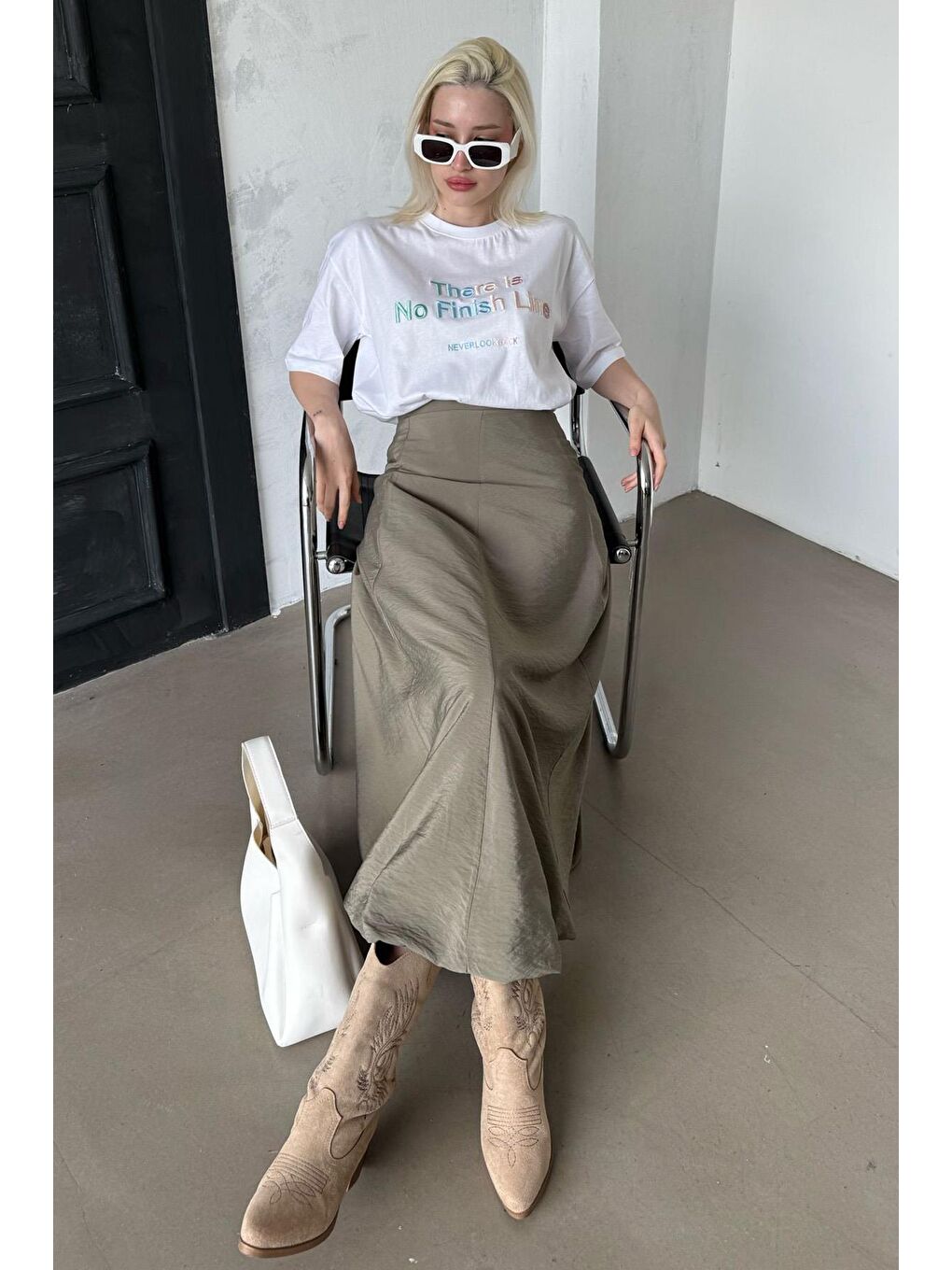 Yeşil Balon Etek Mg2319-2