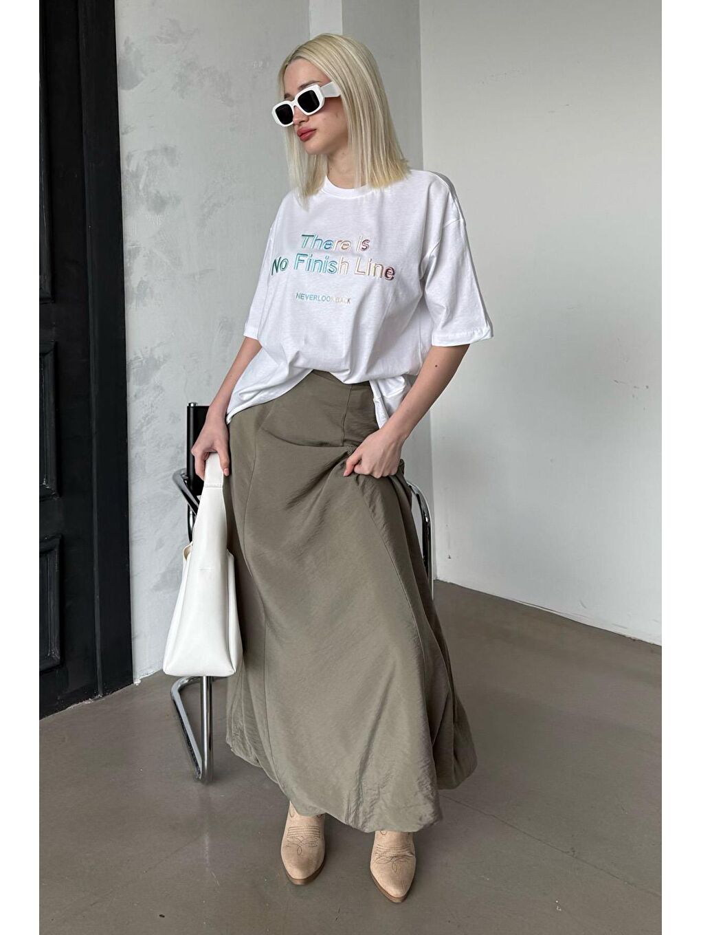 Yeşil Balon Etek Mg2319-3