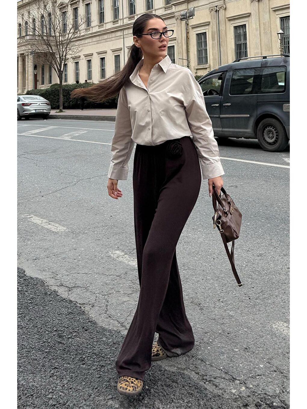 Bej Basic Kadın Gömlek Mg2355-2