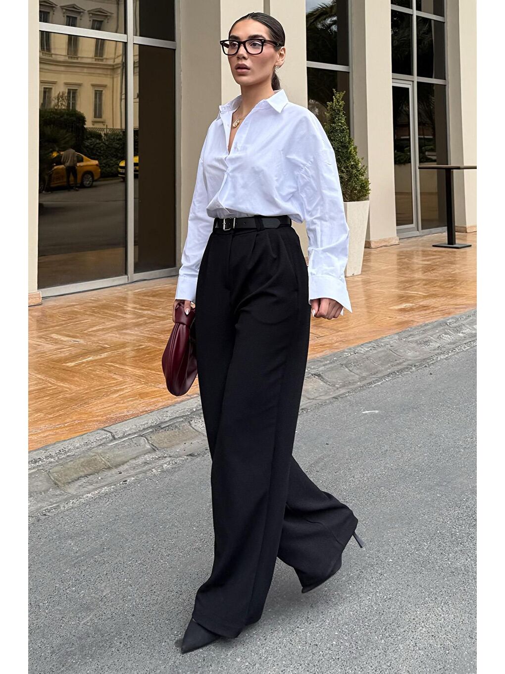 Beyaz Basic Kadın Gömlek Mg2355-3