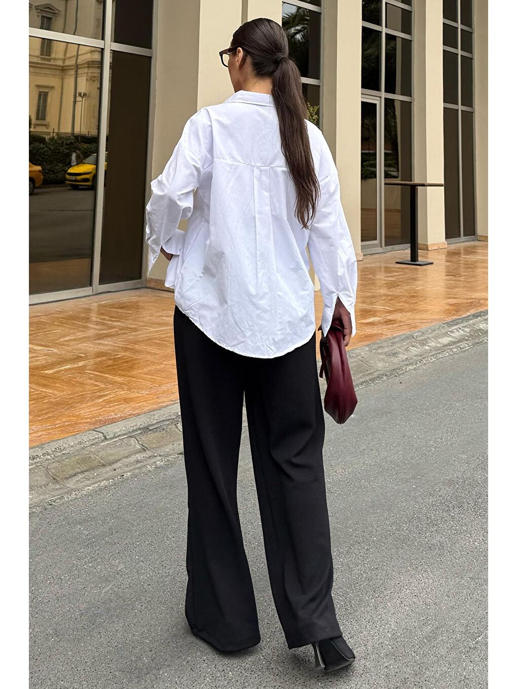 Beyaz Basic Kadın Gömlek Mg2355-4