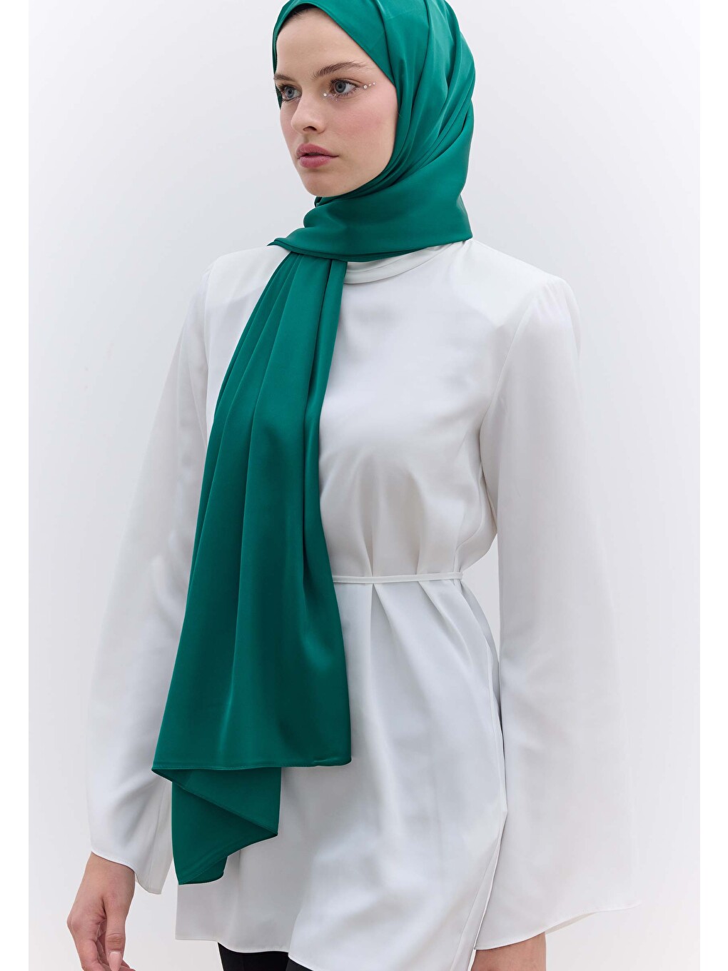 İpeksi Elegance Şal Koyu Yeşil-5