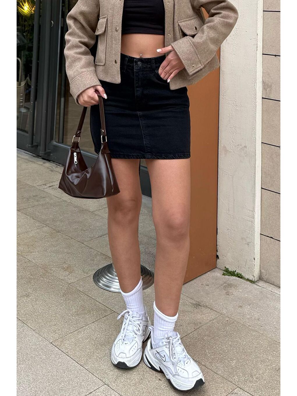 Siyah Jean Etek Mg2372-3