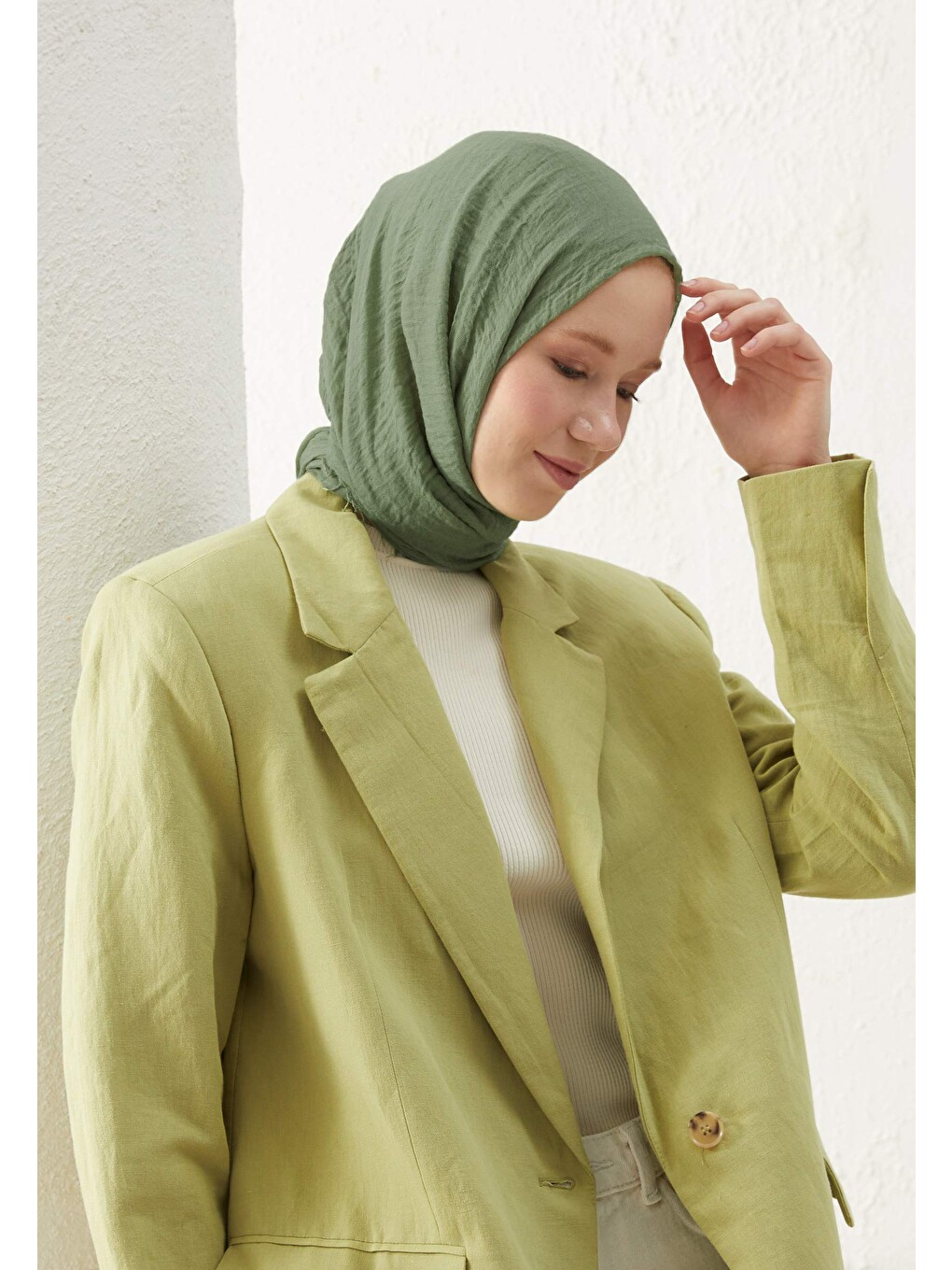 Bürümcük Şal Çağla Yeşili-3